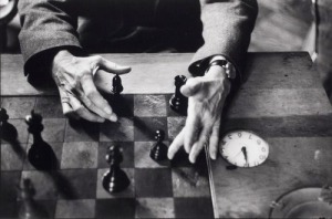Marcel Duchamps hands, New York City, 1959-60